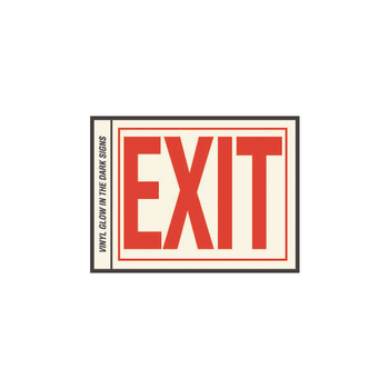 Hy Ko Exit Phosphorescent Vinyl Sign 6 Letters 11 1 4 X 8 Package Of 10 Hd Supply