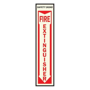 Image for HY-KO "Fire Extinguisher" Phosphorescent Vinyl Sign, 4 x 19-1/4", Package of 10 from HD Supply