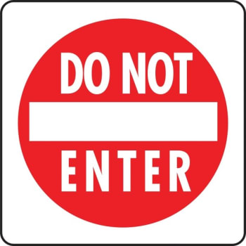 Hy-Ko "do Not Enter" Aluminum Sign And Symbol, 12" X 12"