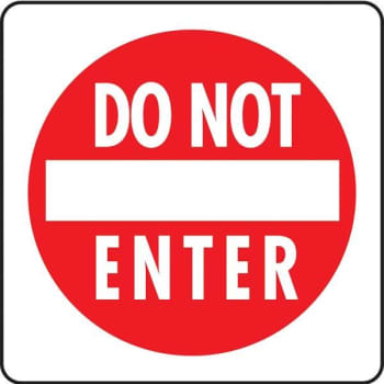 Image for HY-KO "DO NOT ENTER" Aluminum Sign and Symbol, 12" x 12" from HD Supply
