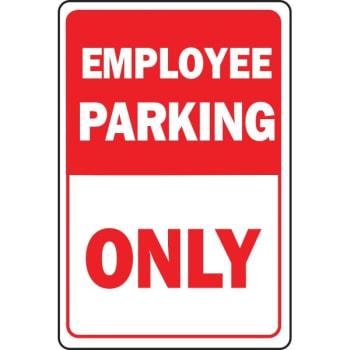 HY-KO "Employee Parking Only" Aluminum Sign, 12" x 18"
