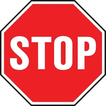 Hy-Ko "Stop" Sign, 24" Aluminum