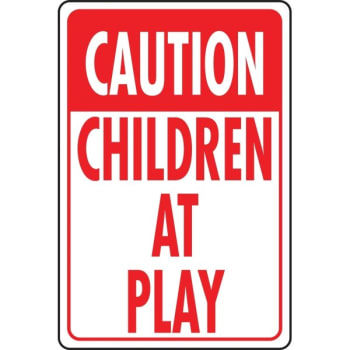 Image for HY-KO "Caution Children At Play" Aluminum Sign, 12" x 18" from HD Supply