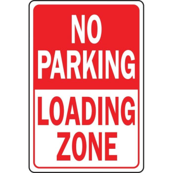 HY-KO "NO PARKING Loading Zone" Aluminum Sign, 12" x 18"