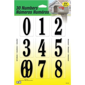 Image for HY-KO Self-Adhesive 2-3/8" Black Polypropylene Packaged Numbers, Package of 2 from HD Supply