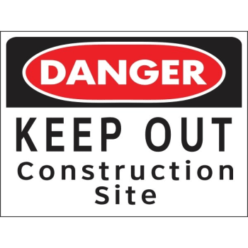 Image for HY-KO "Keep Out Construction Site" Sign, Polystyrene, 24 x 18", Package of 5 from HD Supply