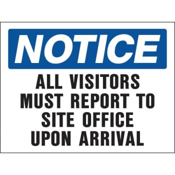 Image for Hy-Ko "notice Site Office" Sign, Polystyrene, 24 X 18", Package Of 5 from HD Supply