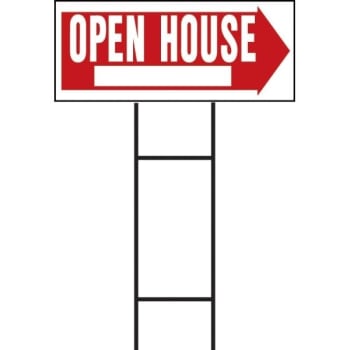 HY-KO "Open House" Corrugated Sign, Plastic, Package of 5