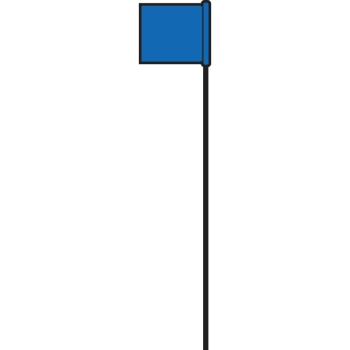 Image for HY-KO 21" Blue Stake Flag, Pack of 25 from HD Supply