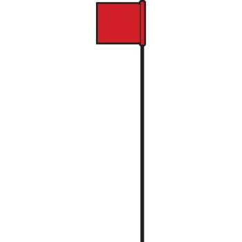 Image for HY-KO 21" Red Stake Flag, Pack of 25 from HD Supply