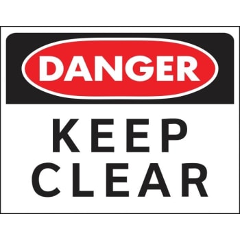 Image for HY-KO "DANGER KEEP Clear" Sign, Plastic, 16 x 20", Package Of 5 from HD Supply
