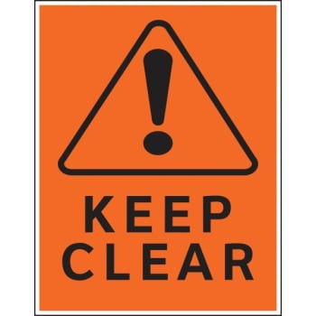 Image for HY-KO "Caution Keep Clear" Sign, Plastic, 16 x 20", Package Of 5 from HD Supply