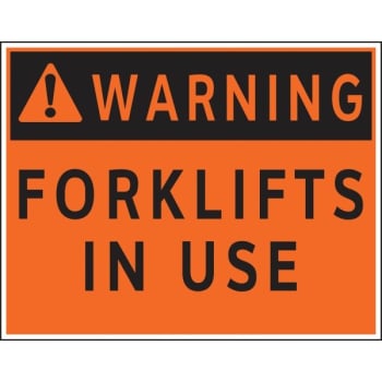 Image for HY-KO "Caution Forklift In Use" Sign, Plastic, 16 x 20", Package Of 5 from HD Supply