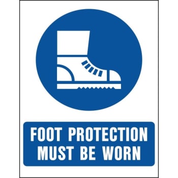 Image for Hy-Ko "foot Protection" Sign, Plastic, 16 X 20", Package Of 5 from HD Supply