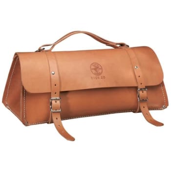 Klein Tools® 20 Inch Deluxe Leather Bag Tan