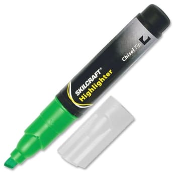 SKILCRAFT® Chisel Tip Fluorescent Highlighter, Case Of 12