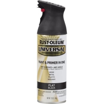Image for Rust-Oleum Black All Surface Flat Spray Paint and Primer, Package Of 6 from HD Supply