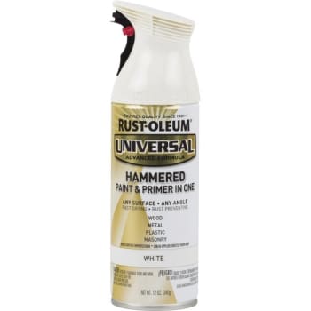 Image for Rust-Oleum White All Surface Hammered Spray Paint and Primer, Package Of 6 from HD Supply