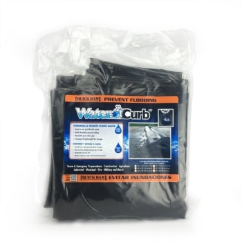 Quick dam Water Curb, 10"H X 10'L Water-Filled Flood Barrier