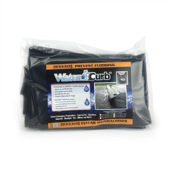 Quick dam Water Curb, 6.5"H X 10'L Water-Filled Flood Barrier