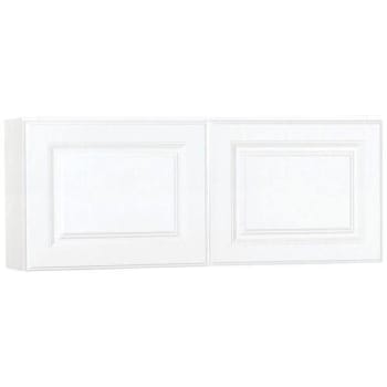Image for Hampton Bay 30 X 18 X12" Satin White Raised Panel Wall Bridge Kitchen Cabinet from HD Supply
