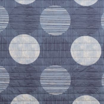 Martex Rx Bedspread Twin 71x102 Fitted Style Circles And Stripes Sapphire