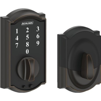 Image for Schlage Camelot Style Touch Electronic Deadbolt, Aged Bronze from HD Supply