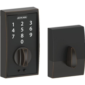 Image for Schlage Century Style Touch Electronic Deadbolt, Aged Bronze from HD Supply