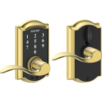 Image for Schlage Camelot Style Touch Entry Accent Lever With Flex-Lock, Brass from HD Supply