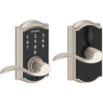Image for Schlage Camelot Style Touch Entry Accent Lever With Flex-Lock, Satin Nickel from HD Supply