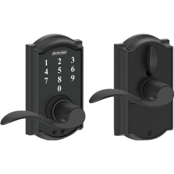 Image for Schlage Camelot Style Touch Entry Accent Lever With Flex-Lock, Matte Black from HD Supply
