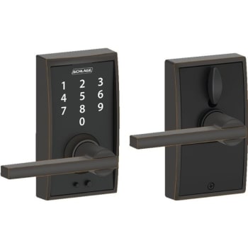 Image for Schlage Century Style Touch Entry Latitude Lever With Flex-Lock, Aged Bronze from HD Supply