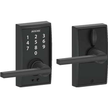 Image for Schlage Century Style Touch Entry Latitude Lever With Flex-Lock, Matte Black from HD Supply