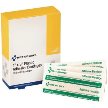 Image for First Aid Only 1 In X 3 In Adhesive Plastic Bandages Package Of 60 from HD Supply