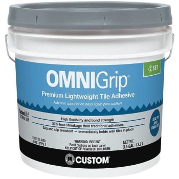 Image for Custom Building Products Omnigrip 3.5 Gal Maximum Strength Adhesive from HD Supply