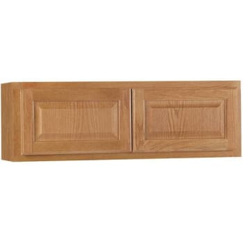 Image for Hampton Bay Assembled 30x12x12 In Wall Bridge Kitchen Cabinet In Medium Oak from HD Supply