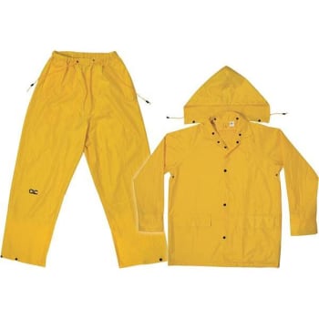 Image for Clc Unisex Large Yellow 3-Piece Polyester Rain Suit from HD Supply