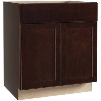 Image for Hampton Bay Shaker Assemb 30 X 34.5 X 21 In Bathroom Vanity Base Cabinet In Java from HD Supply