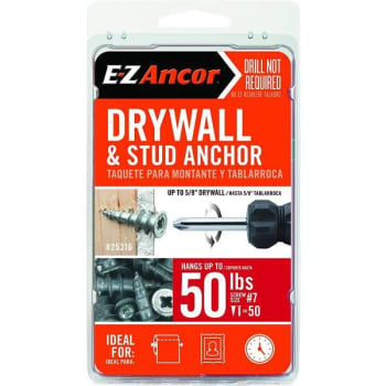 Image for E-Z Ancor Stud Solver #7x 1-1/4" Phillips Flat-Head Drywall Anchor Package Of 50 from HD Supply