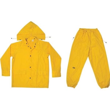 Image for Clc Unisex 2x-Large Yellow 3-Piece Polyester Rain Suit from HD Supply