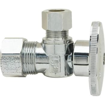 Image for Plumbshop 1/2 In Nominal Compression X 3/8 In Compression 1/4 In Turn Angle Stop from HD Supply