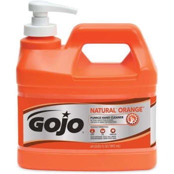 Gojo Natural Orange Pumice Hand Cleaner 1/2 Gal Lotion W/pump Bottle