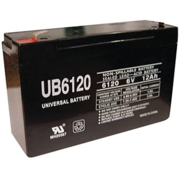 Image for Upg 6-Volt 12 Ah F1 Terminal Sealed Lead Acid Agm Rechargeable Battery from HD Supply