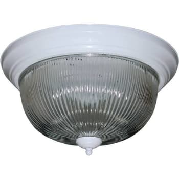 Image for Monument Halophane Dome 13-1/2 In Ceiling Fixture In White Uses Two 60w Lamps from HD Supply