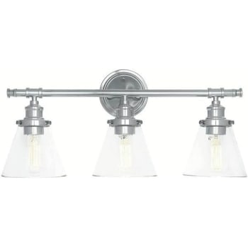 Image for Globe Electric Parker 3-Light Chrome Vanity Light With Clear Glass And Bath Set from HD Supply