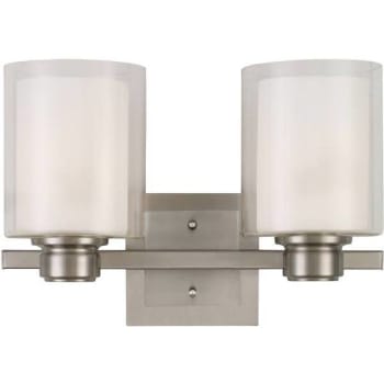 Image for Design House Oslo 2-Light Satin Nickel Indoor Bath Or Vanity Light from HD Supply