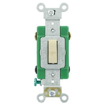 Leviton 30 Amp Industrial Grade Heavy Duty Double-Pole Toggle Switch, Ivory