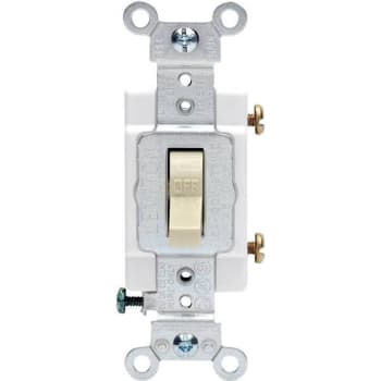 Image for Leviton 20a 120/277v Toggle Single-Pole Ac Quiet Switch Grounding, Ivory from HD Supply