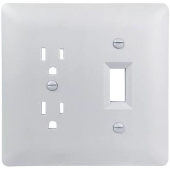 Image for Titan3 2-Gang Decorator/duplex Plastic Wall Plate, White Textured from HD Supply