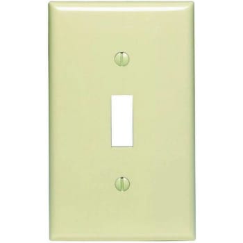 Image for Leviton 1-Gang Midway Size Toggle Wall Plate, Ivory from HD Supply